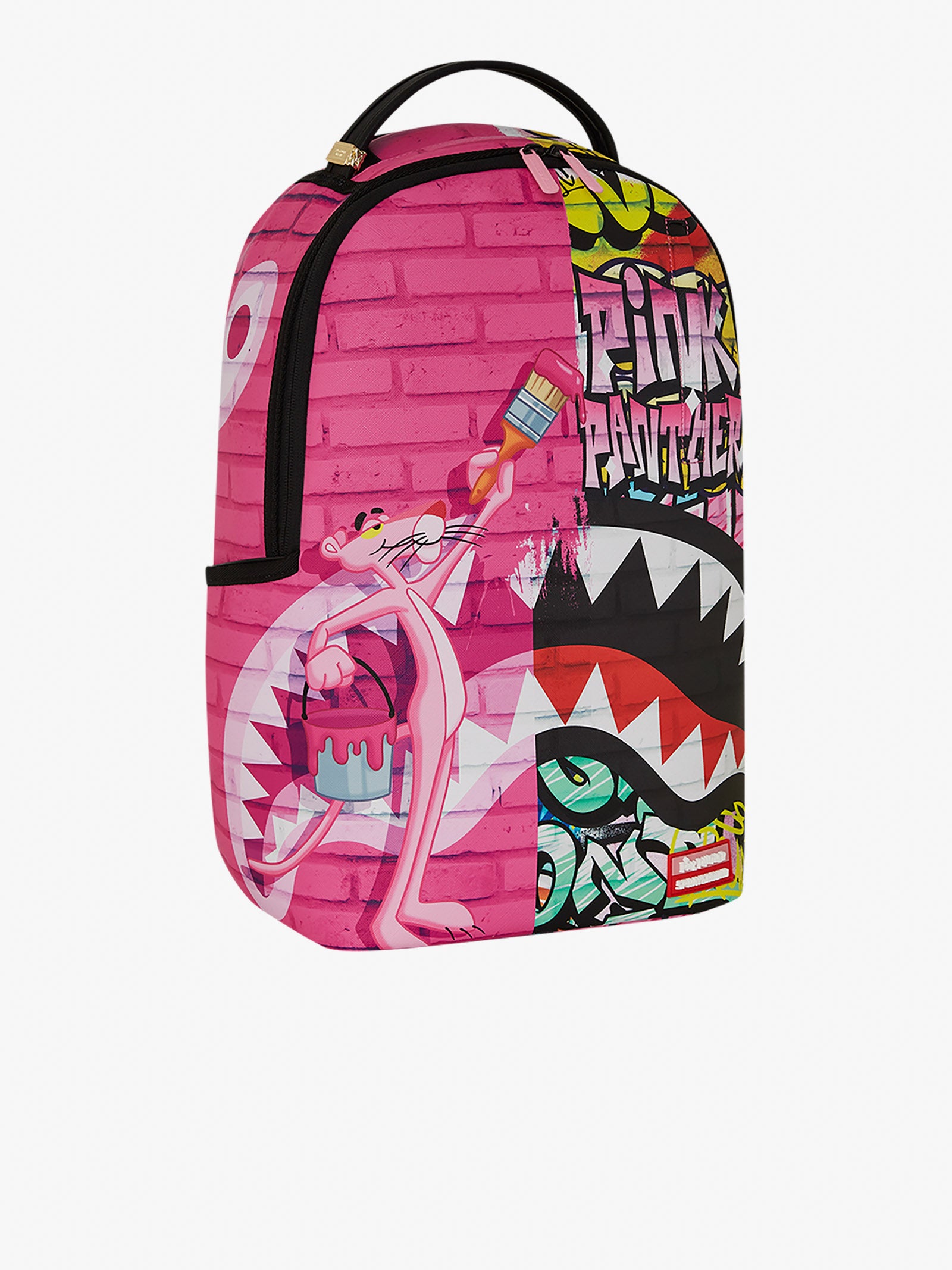 SPRAYGROUND pink panther backpack painting over graffiti dlxr