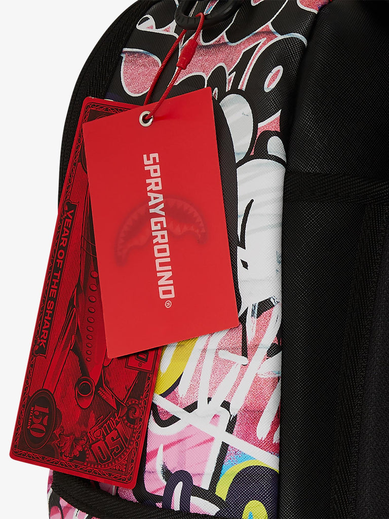 SPRAYGROUND zaino pink panther painting over graffiti dlxr 910B7007NSZ pvc fucsia