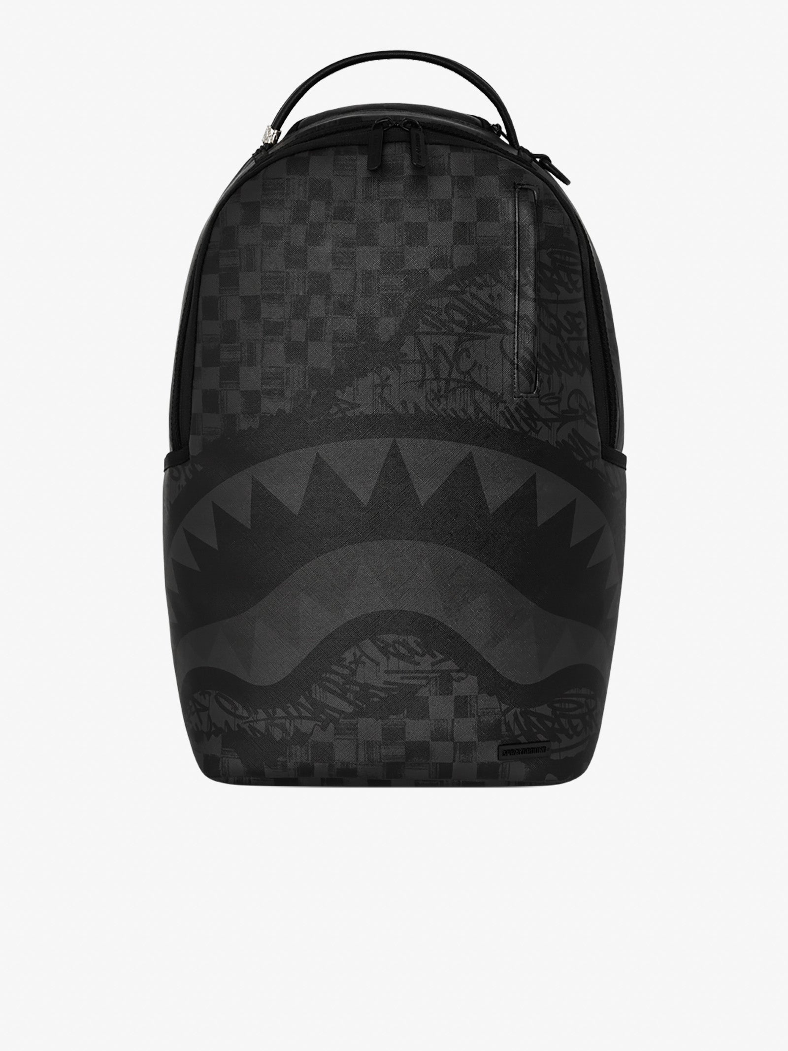 SPRAYGROUND backpack torn graff check dlxsv 910B7055NSZ pvc gray