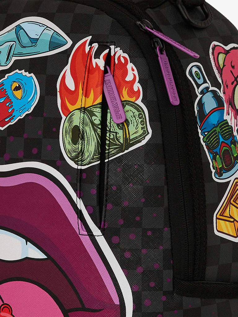 SPRAYGROUND zaino lips smack down dlxsv 910B7581NSZ pvc multicolor