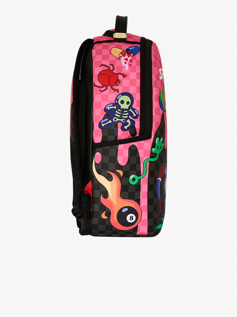 SPRAYGROUND zaino wtf skull drip dlxsv 910B7604NSZ pvc rosa