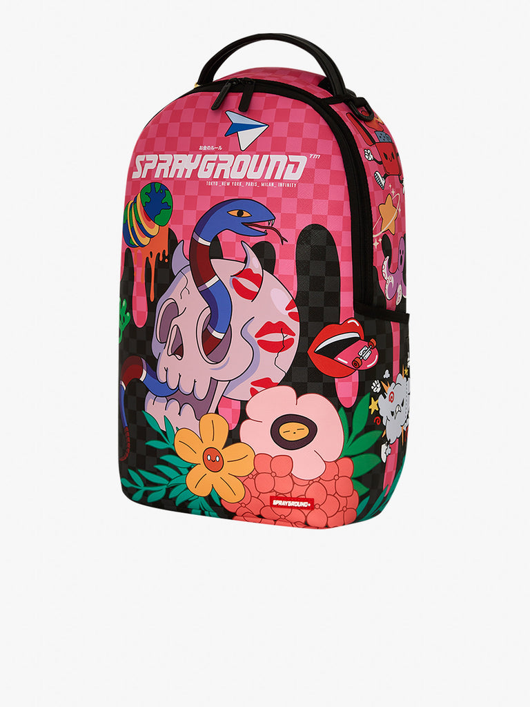 SPRAYGROUND zaino wtf skull drip dlxsv 910B7604NSZ pvc rosa
