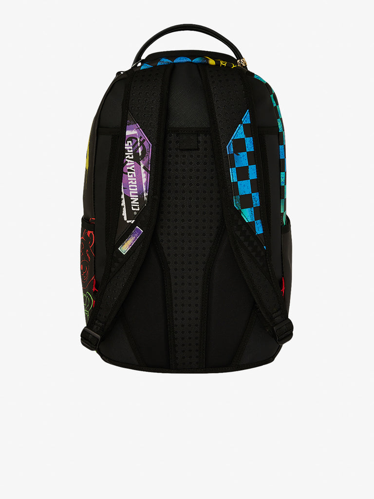 SPRAYGROUND zaino shark central stencils- black dlxsv 910B7620NSZ pvc multicolor
