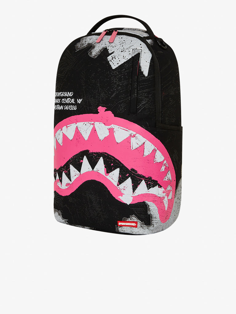 SPRAYGROUND zaino shark central sorbet hand painted dlx-cotton 910B7631NSZ nero