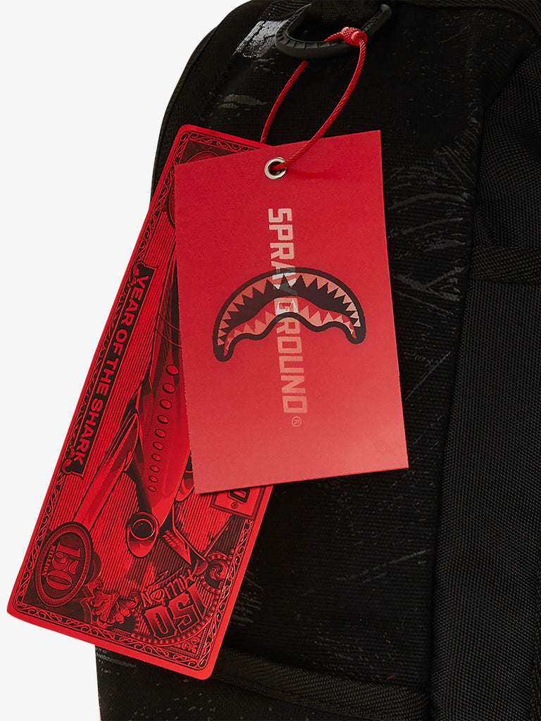 SPRAYGROUND zaino shark central sorbet hand painted dlx-cotton 910B7631NSZ nero