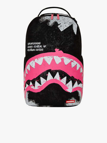SPRAYGROUND zaino shark central sorbet hand painted dlx-cotton 910B7631NSZ nero