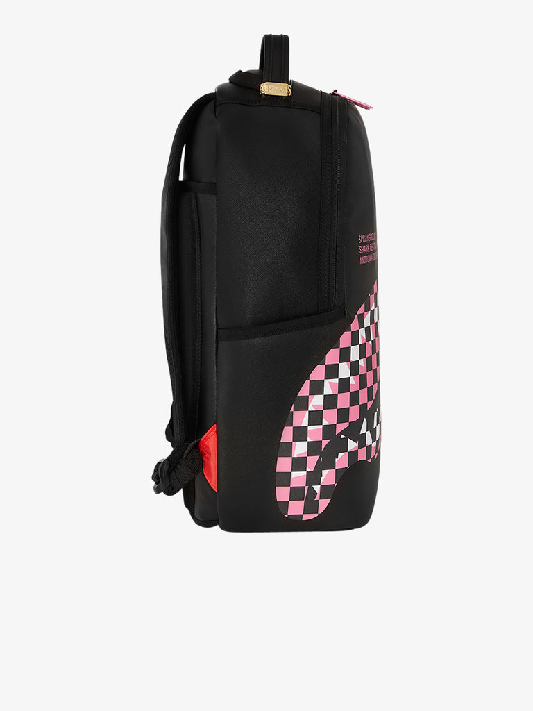 SPRAYGROUND zaino shark central breakup check sorbet grey 910B7635NSZ pvc nero