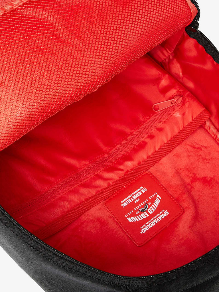 SPRAYGROUND zaino shark central breakup check sorbet grey 910B7635NSZ pvc nero