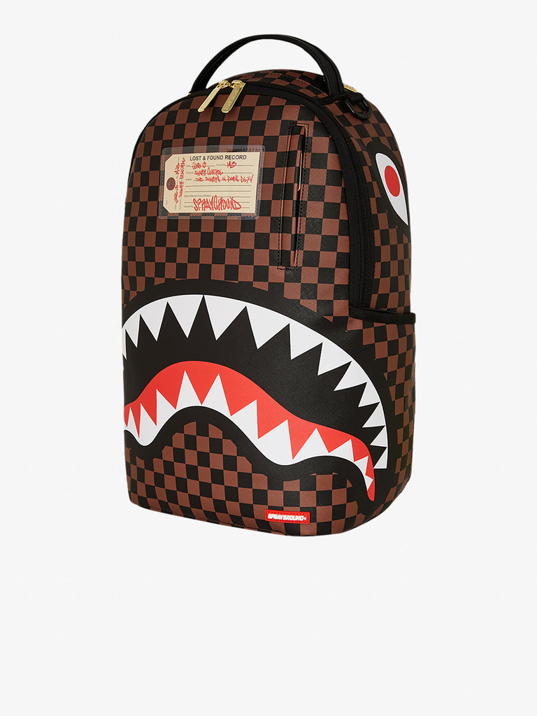 SPRAYGROUND zaino sharks in paris lost & found 910B7687NSZ pvc marrone
