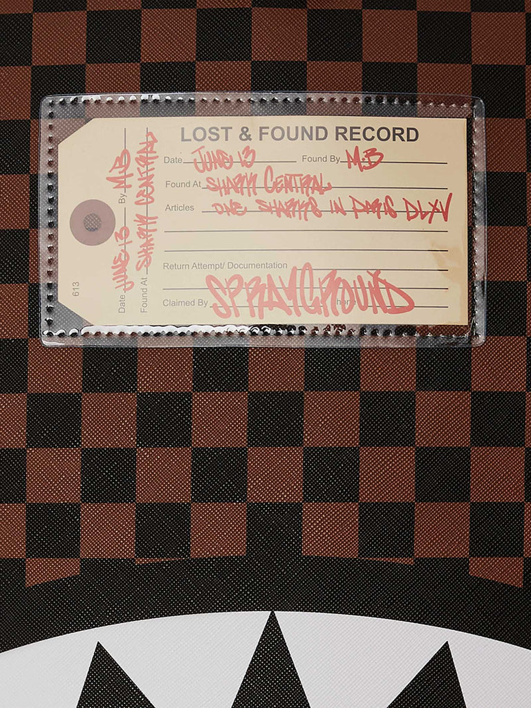 SPRAYGROUND zaino sharks in paris lost & found 910B7687NSZ pvc marrone