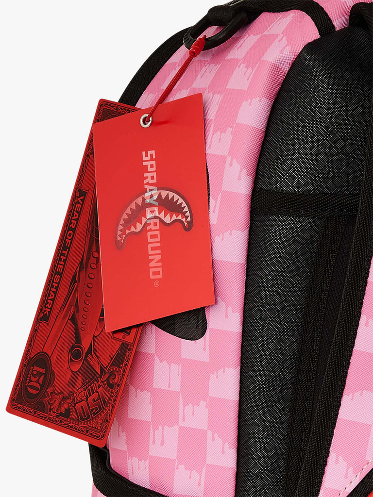 SPRAYGROUND zaino pink and black drip check dlxsv 910B7694NSZ pvc rosa