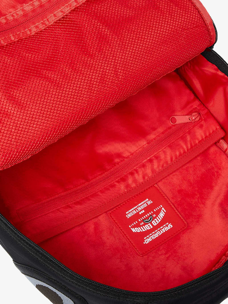 SPRAYGROUND zaino shark central yellow tape dlx satin 910B7736NSZ nero