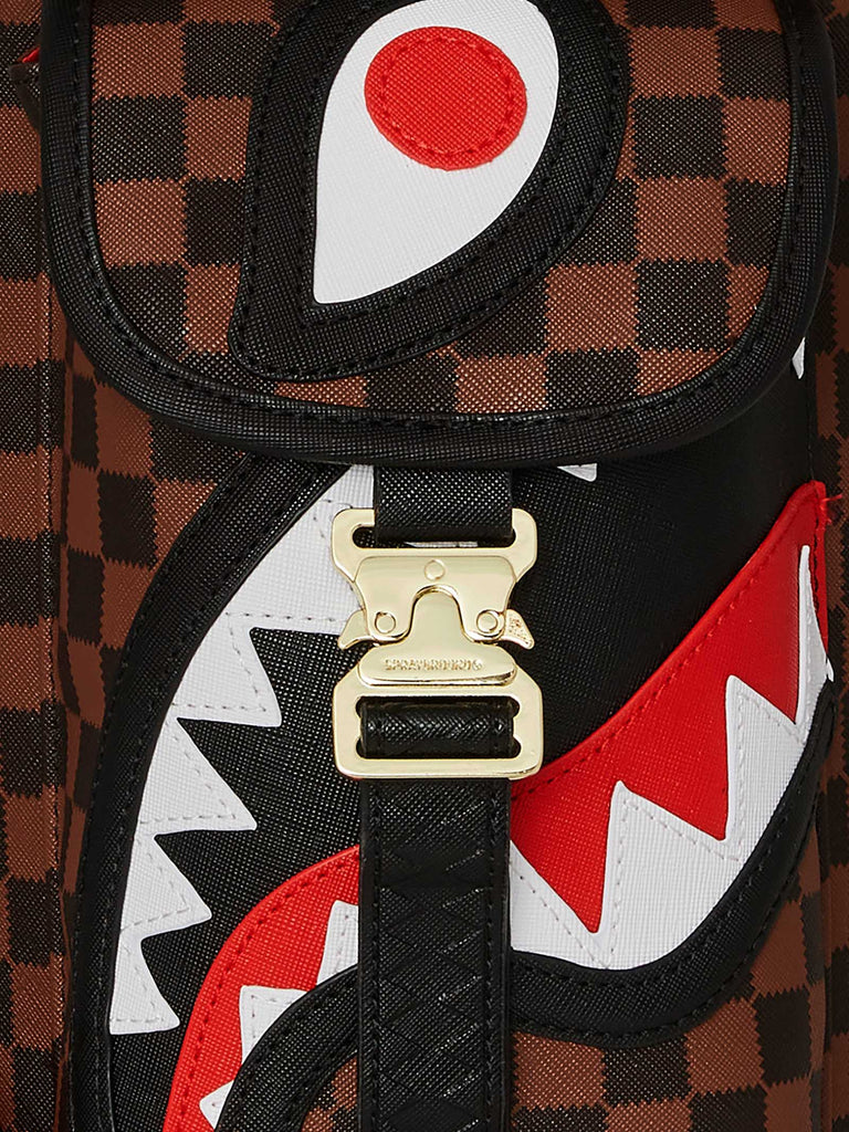 SPRAYGROUND zaino sawtooth sharks in paris monte carlo 910B7834NSZ pvc marrone