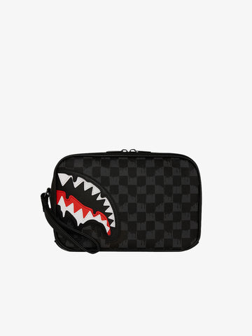 SPRAYGROUND pochette dripping sharks in paris toiletry brick 910B7968NSZ pvc nero