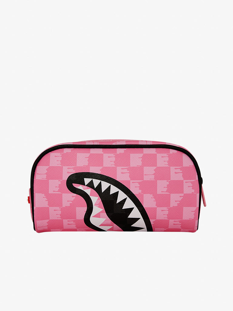 SPRAYGROUND pochette pink and black drip check 910B8113NSZ pvc rosa