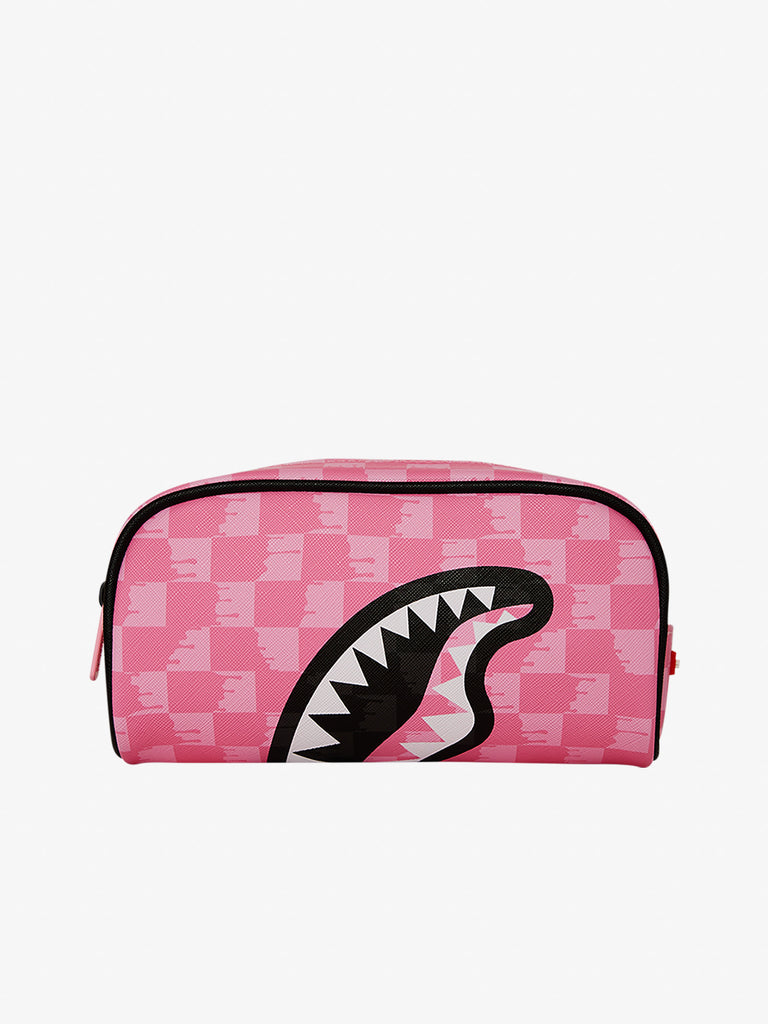 SPRAYGROUND pochette pink and black drip check 910B8113NSZ pvc rosa