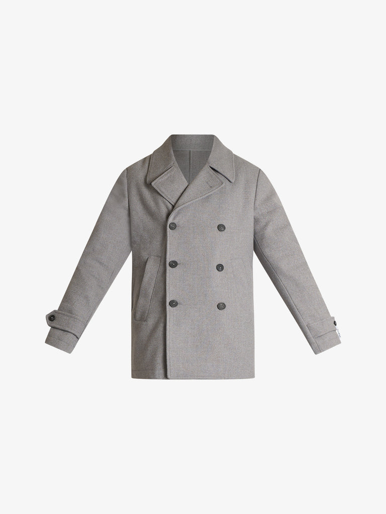 SSEINSE cappotto doppiopetto in misto lana uomo grigio