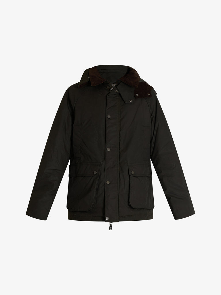 SSEINSE giubbotto con cappuccio uomo verde cotone