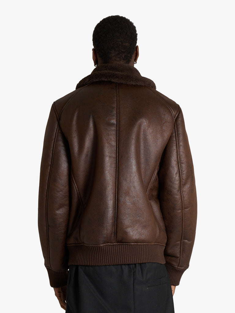 SSEINSE giubbotto bomber con elastico uomo marrone