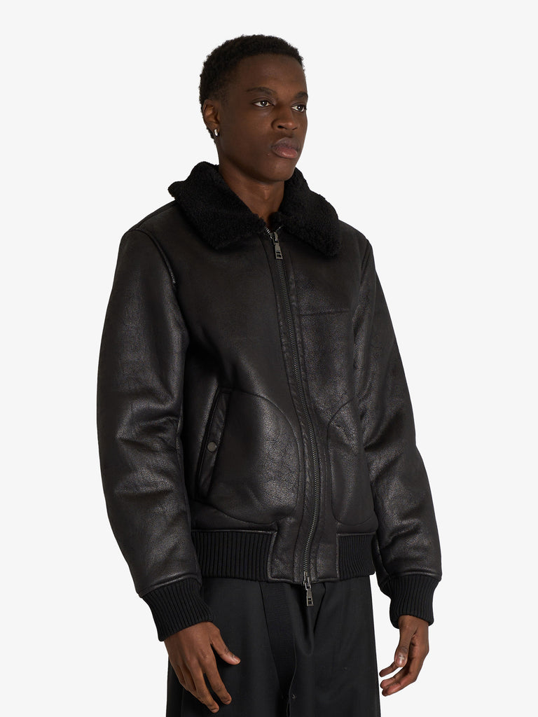 SSEINSE giubbotto bomber con elastico uomo nero