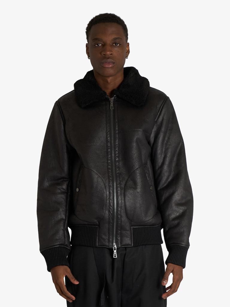 SSEINSE giubbotto bomber con elastico uomo nero