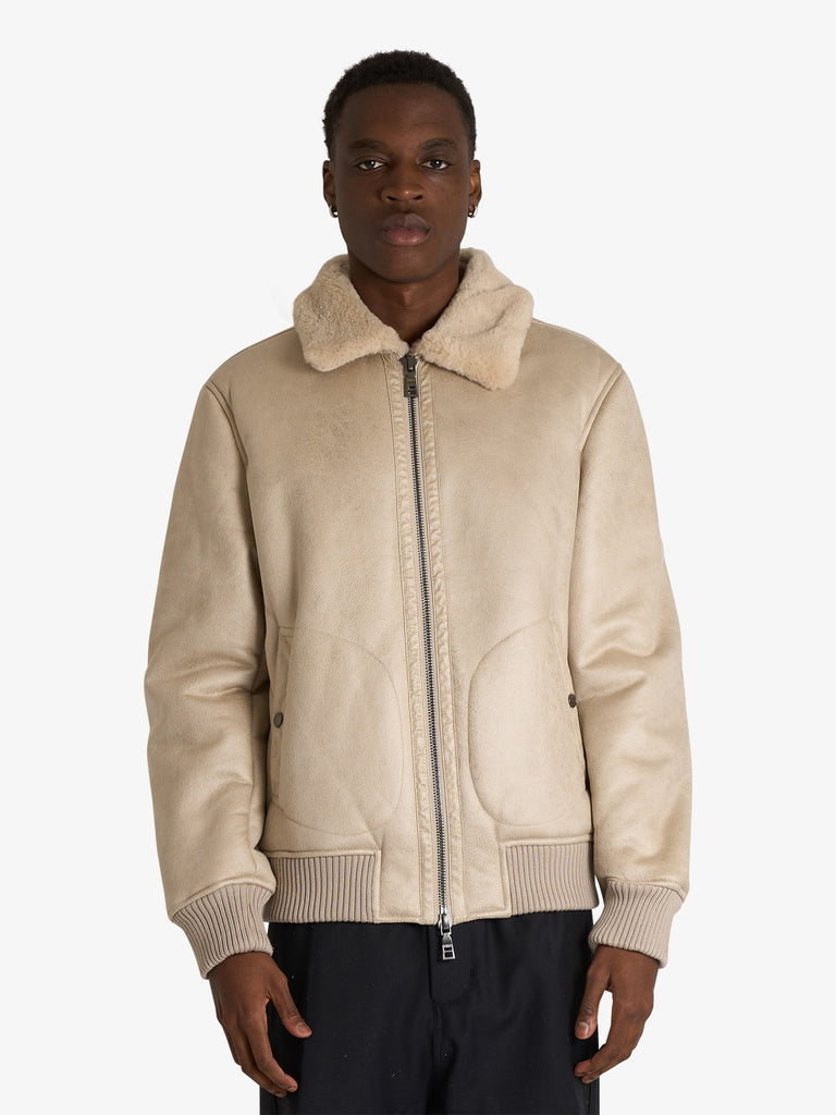 SSEINSE giubbotto bomber con elastico uomo beige