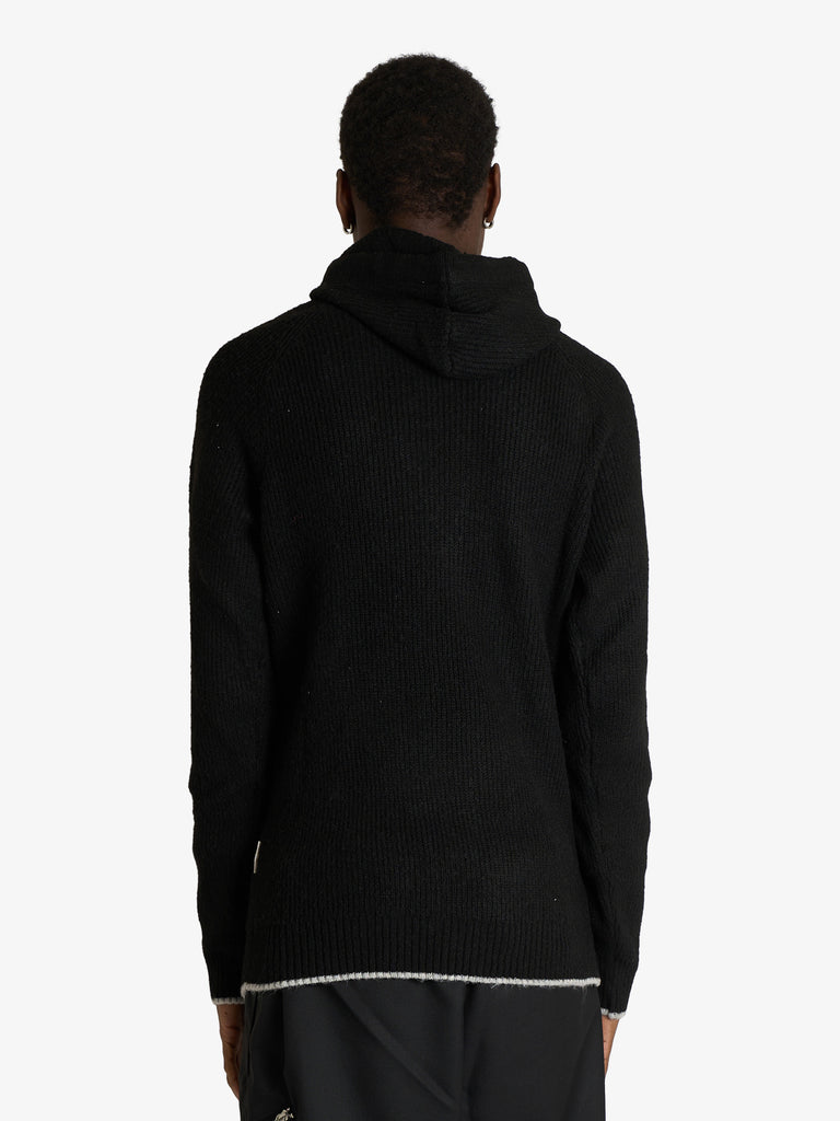 SSEINSE felpa con cappuccio doppio colore uomo nero