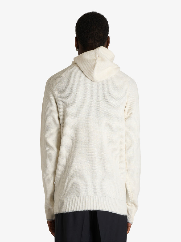 SSEINSE felpa con cappuccio doppio colore uomo bianco