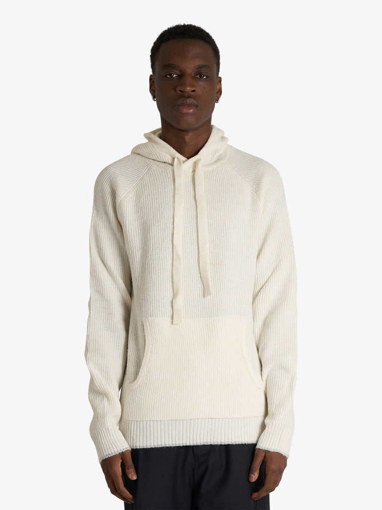 SSEINSE felpa con cappuccio doppio colore uomo bianco