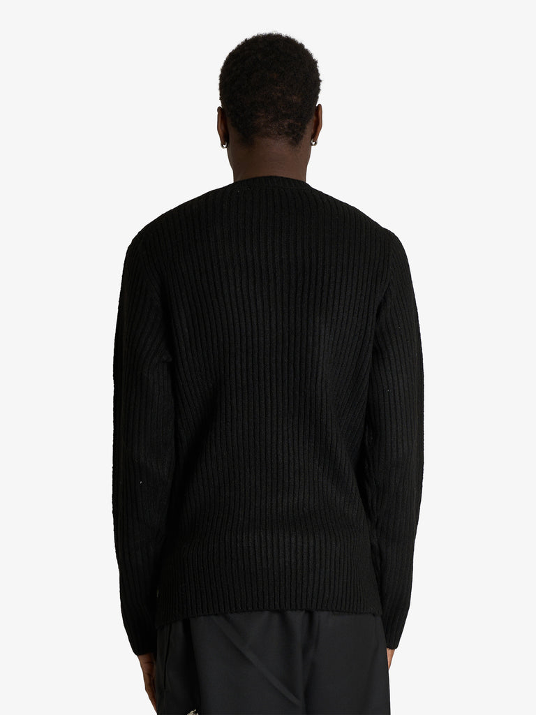 SSEINSE maglia a costine uomo nero