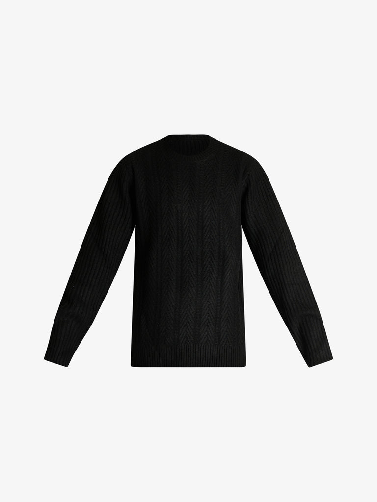 SSEINSE maglia a costine uomo nero