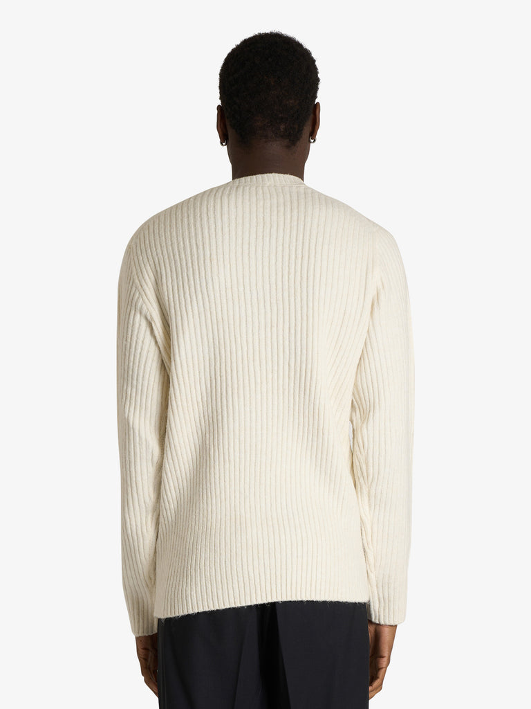 SSEINSE maglia a costine uomo bianco