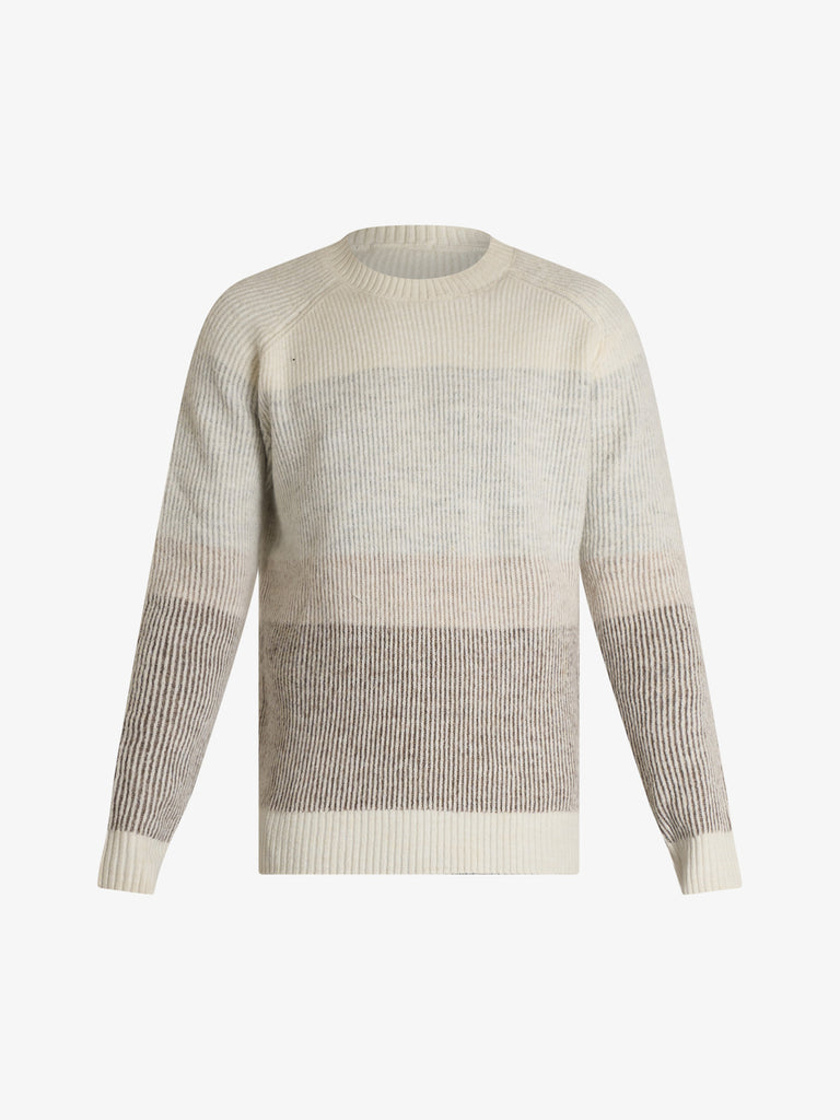 SSEINSE maglia con intrecci uomo bianco