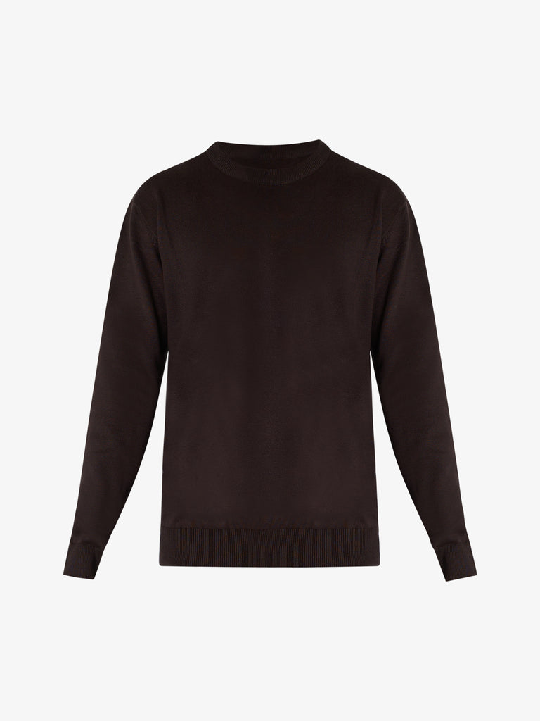 SSEINSE maglia in misto viscosa uomo marrone