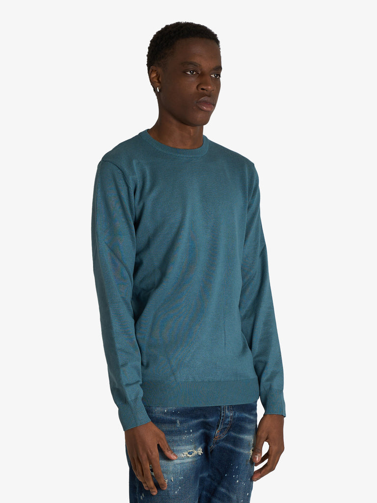 SSEINSE maglia in misto viscosa uomo azzurro