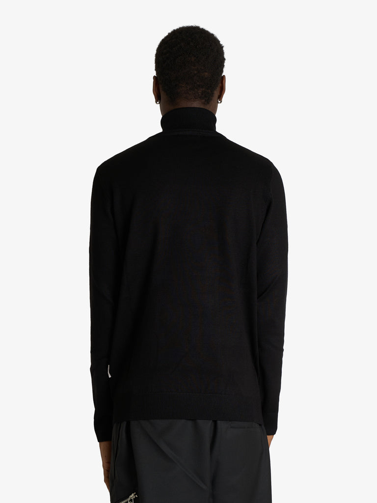 SSEINSE maglia a collo alto in misto viscosa uomo nero