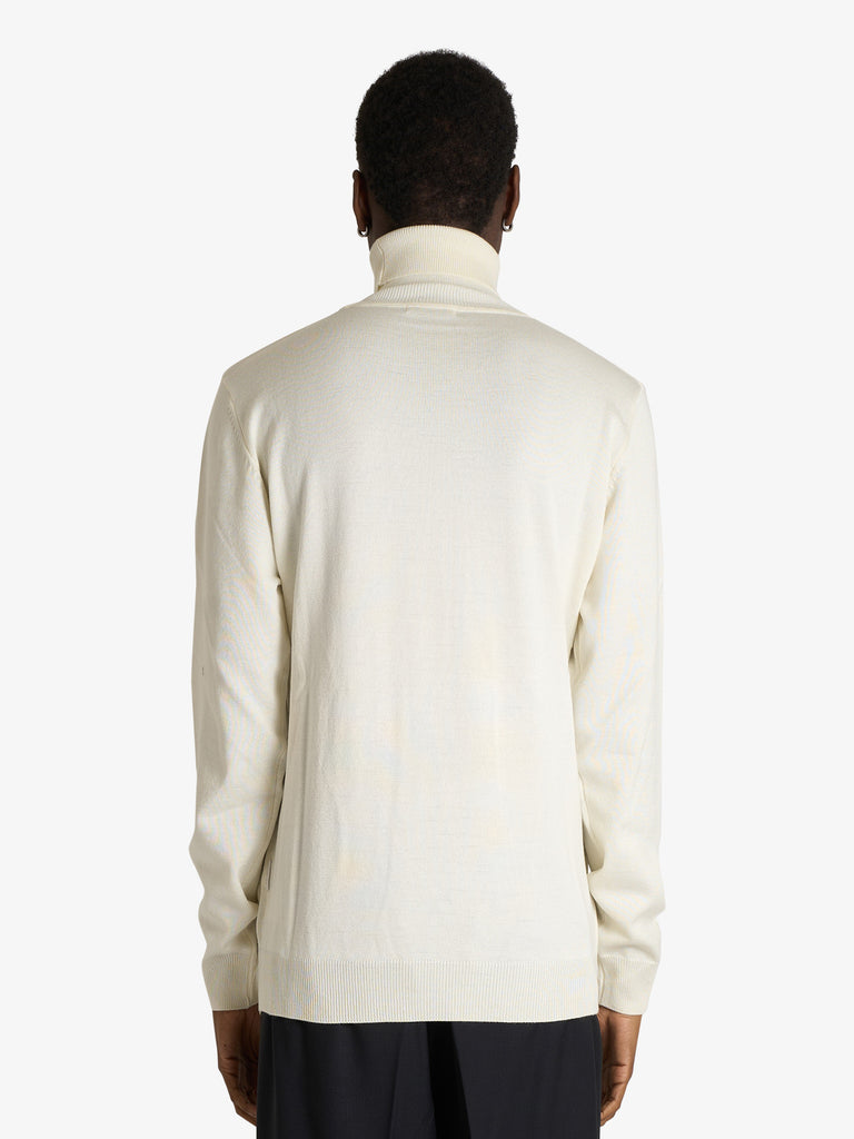 SSEINSE maglia a collo alto in misto viscosa uomo bianco