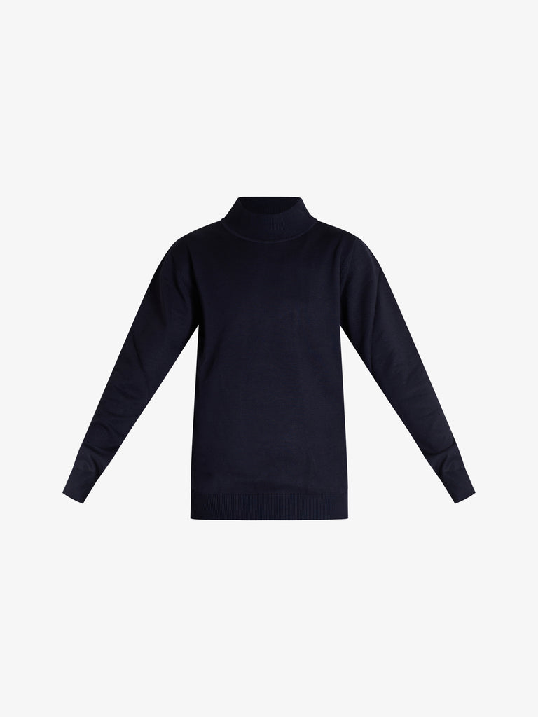 SSEINSE maglia a collo alto in viscosa uomo blu