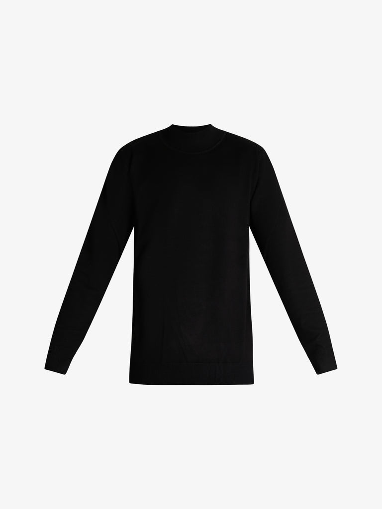 SSEINSE maglia a collo alto in viscosa uomo nero