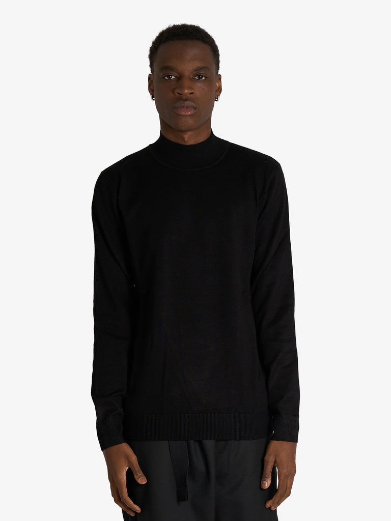 SSEINSE maglia a collo alto in viscosa uomo nero