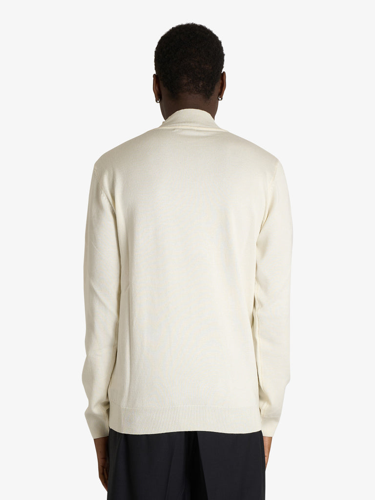 SSEINSE maglia a collo alto in viscosa uomo bianco