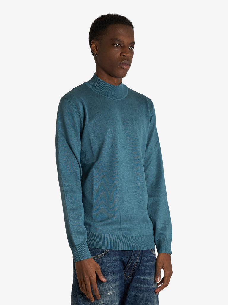 SSEINSE maglia a collo alto in viscosa uomo verde