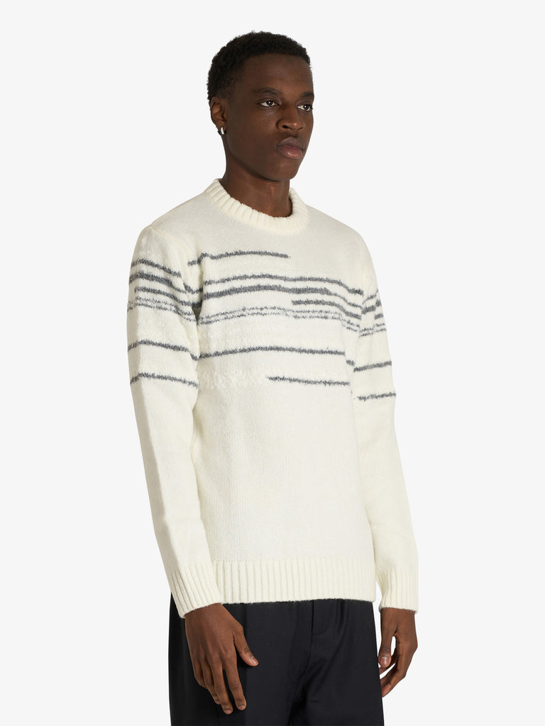 SSEINSE maglia lavorata uomo bianco