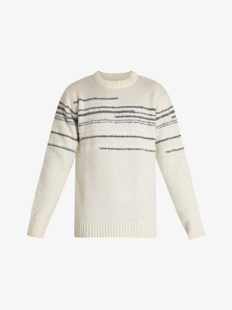 SSEINSE maglia lavorata uomo bianco