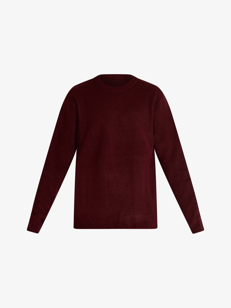 SSEINSE maglia con collo tondo uomo bordeaux