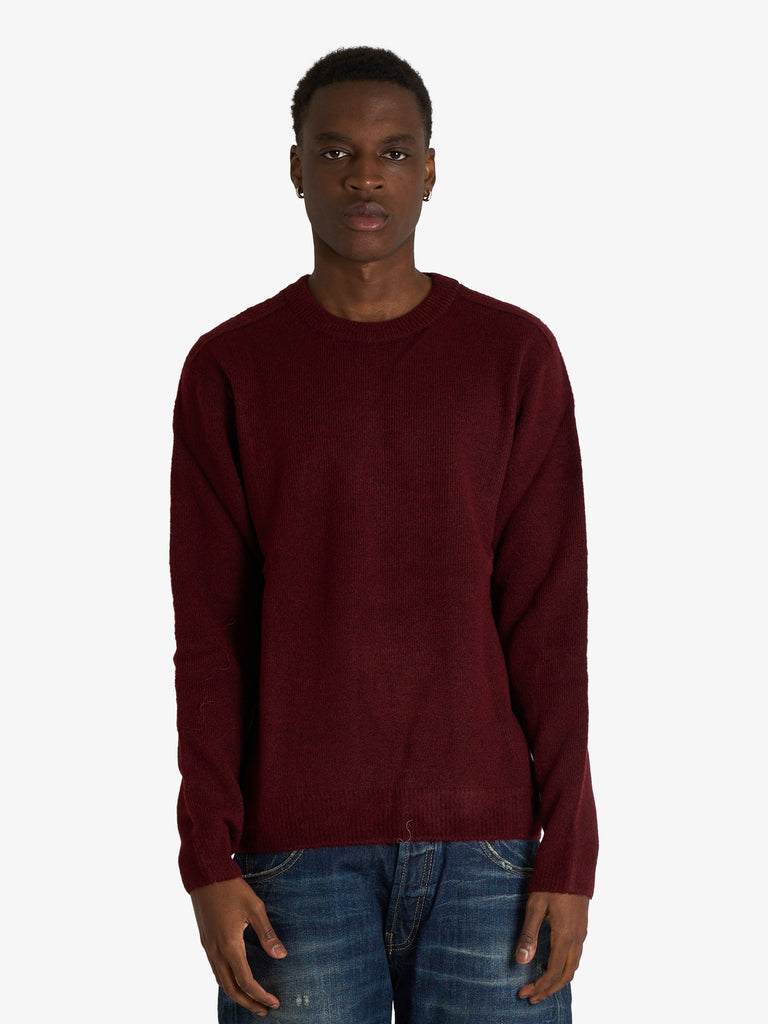 SSEINSE maglia con collo tondo uomo bordeaux