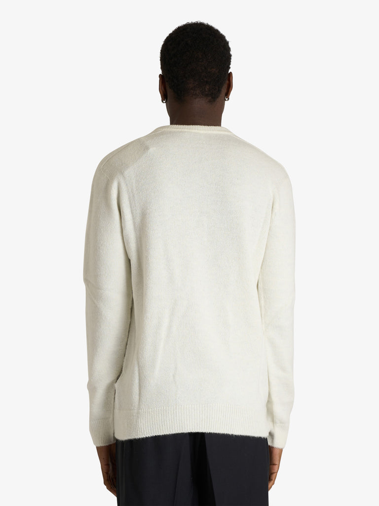 SSEINSE maglia con collo tondo uomo bianco