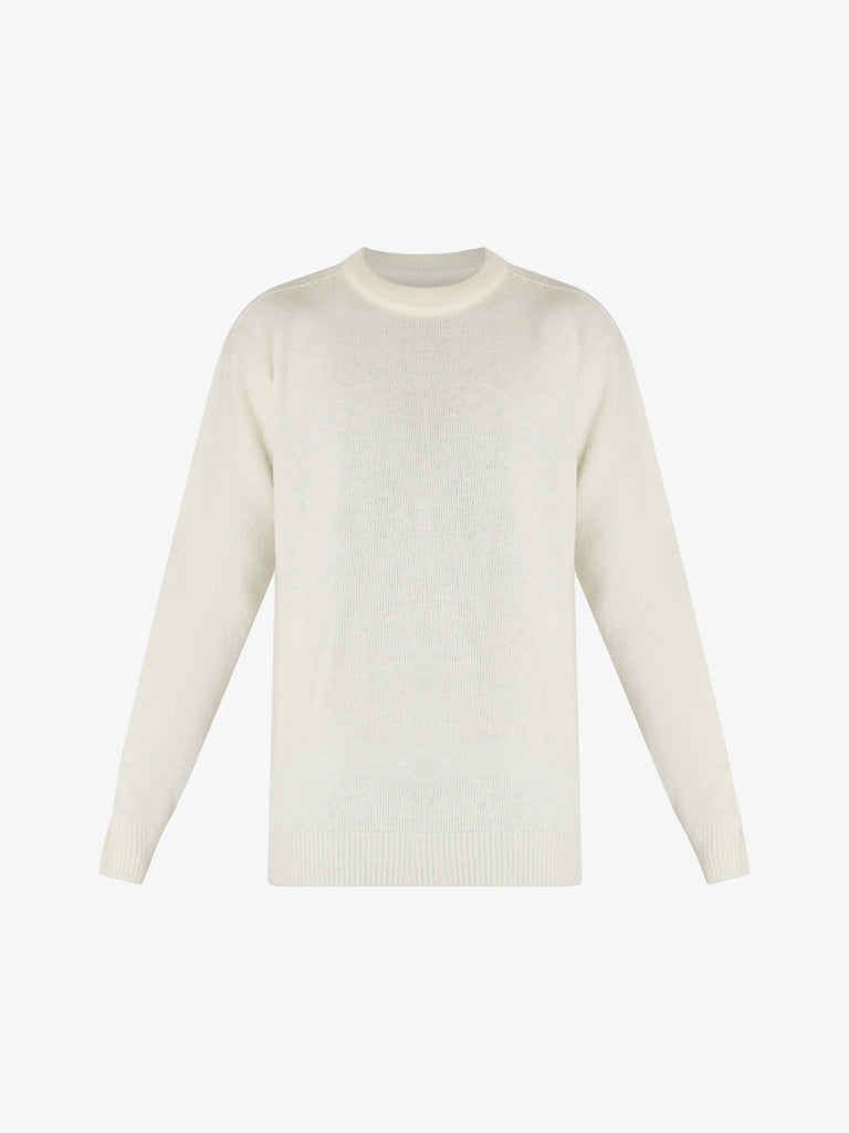 SSEINSE maglia con collo tondo uomo bianco