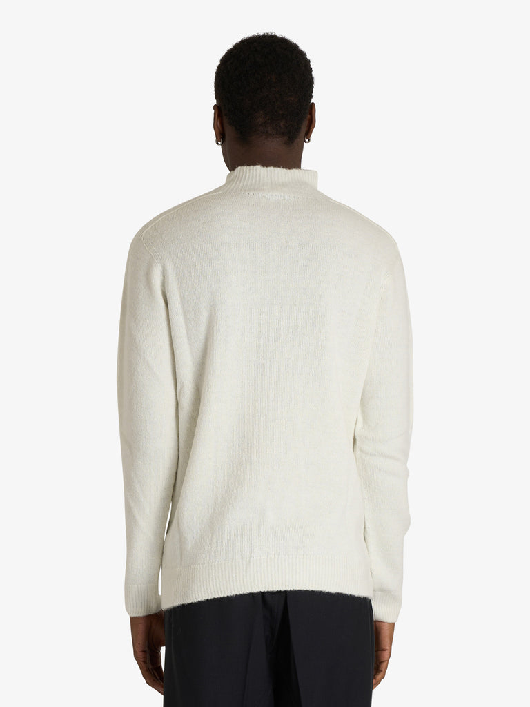 SSEINSE maglia a collo alto in misto lana uomo bianco