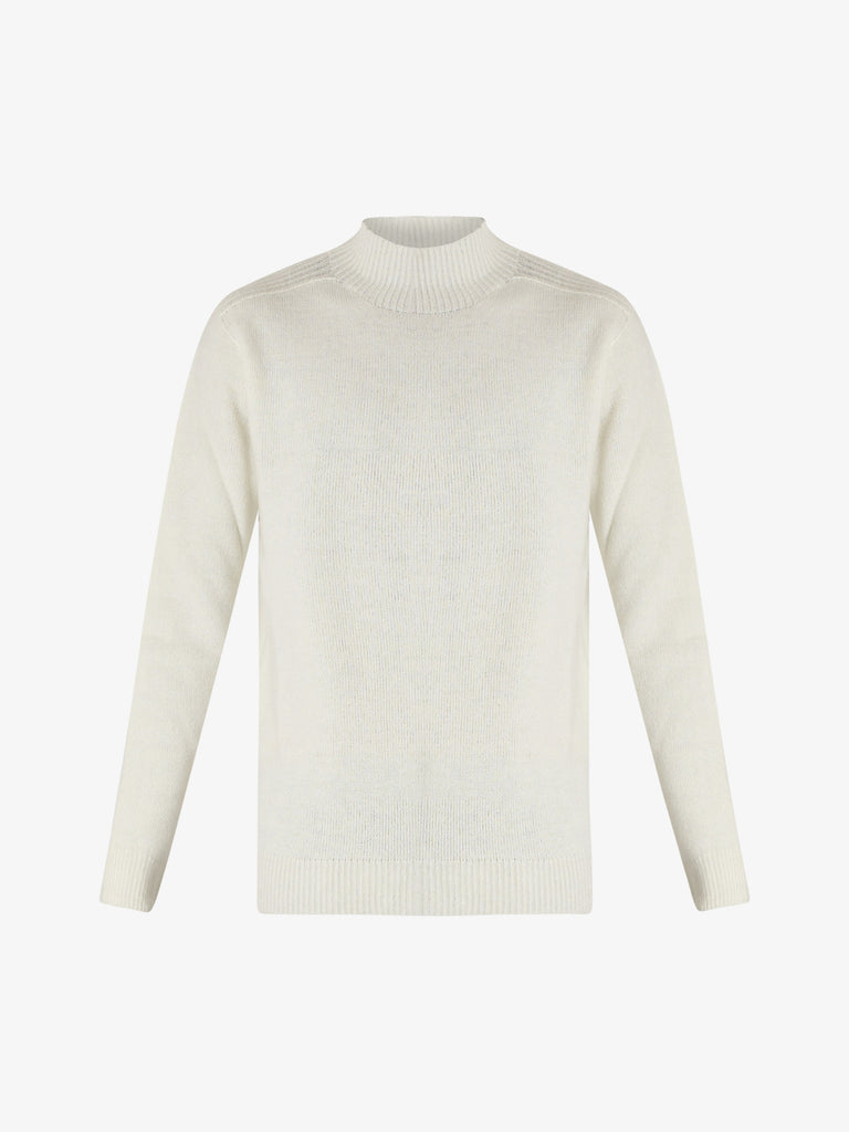 SSEINSE maglia a collo alto in misto lana uomo bianco